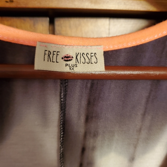 Free Kisses Tie Dye Tank Neon Trim - Picture 3 of 5